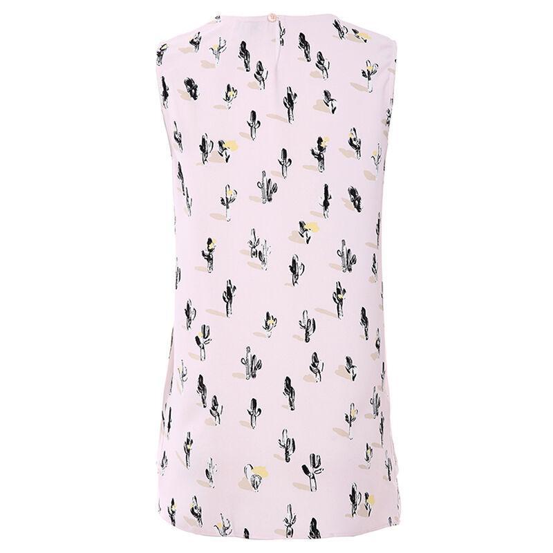 Kenzo Sleeveless Printed Blouse In Purple