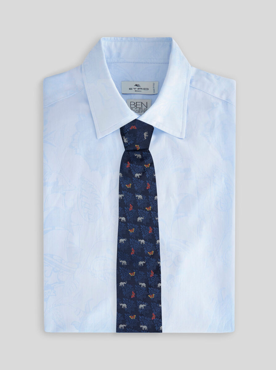 Etro Patterned Tie In Blue