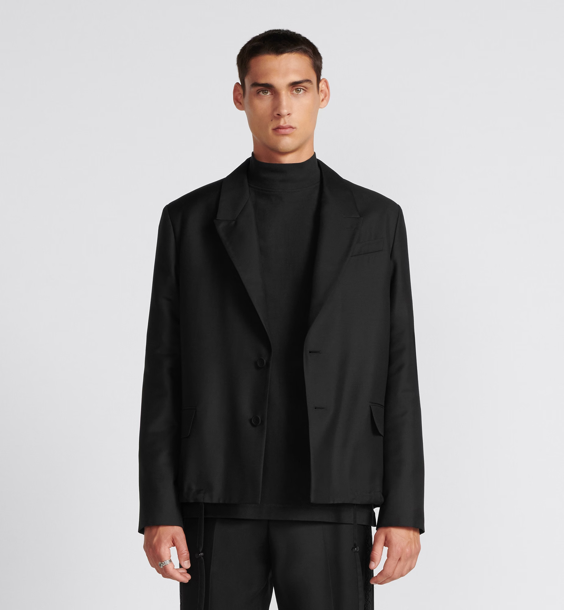Dior Wool Blended Suit Jacket In Black