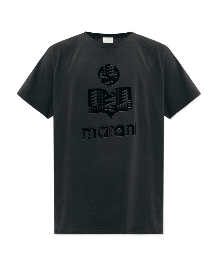 Isabel Marant Zafferh Logo Printed T-shirt In Black