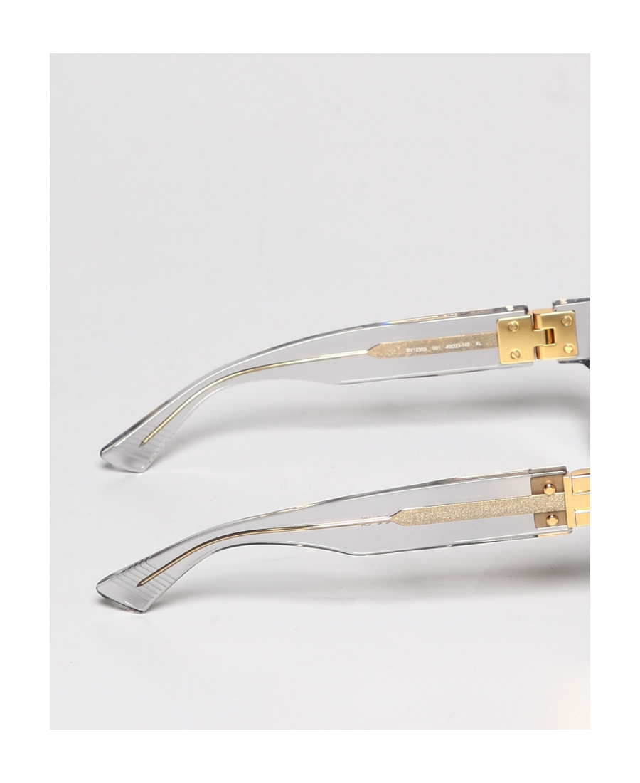 Bottega Veneta Hinge Square-frame Sunglasses In Gray