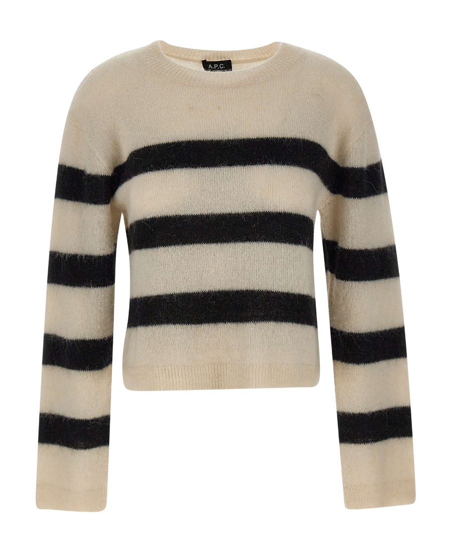 Apc A.p.c. "madison" Alpaca And Wool Pullover In Nude