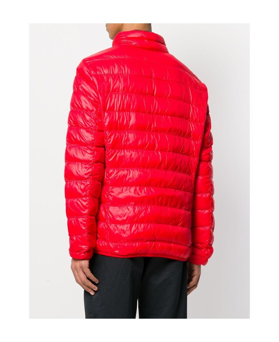 Ea7 Padded Logo Jacket In Red