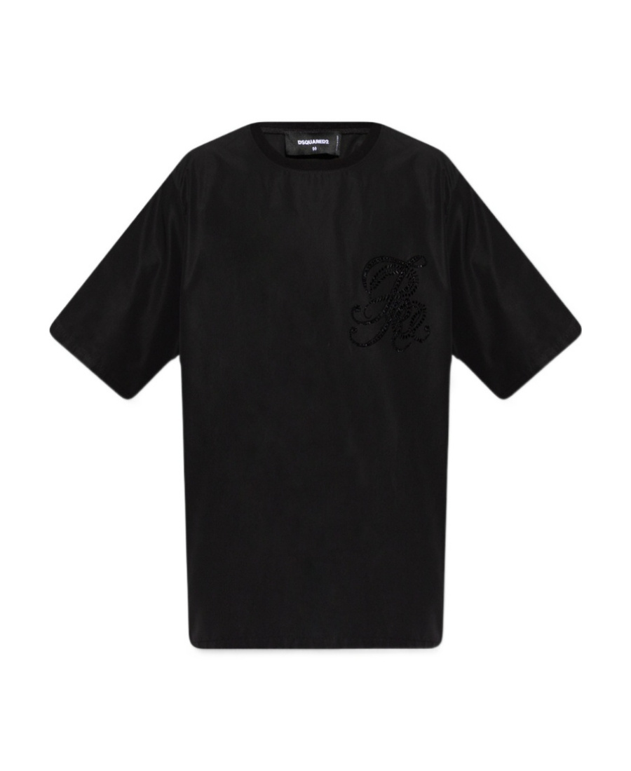Dsquared2 Man T-shirt Black Size 42 Cotton In Black