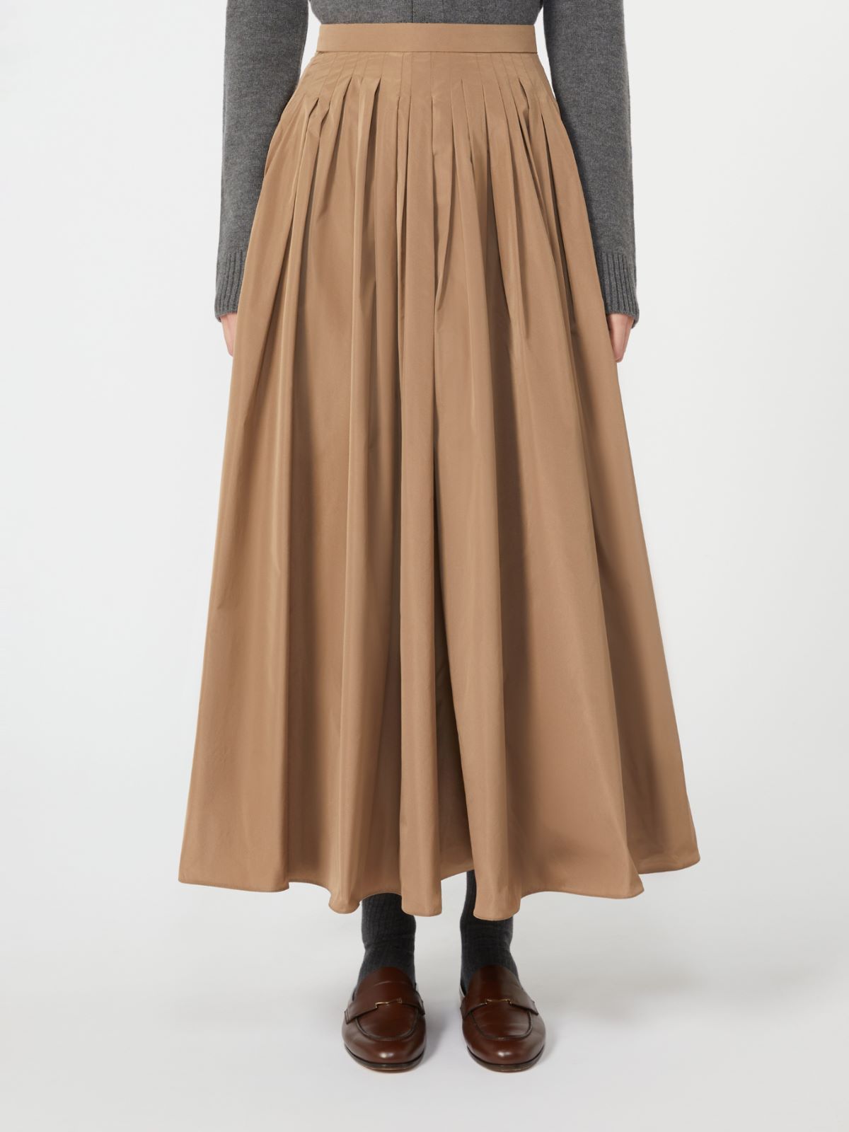 Max Mara Pleated Taffeta Skirt