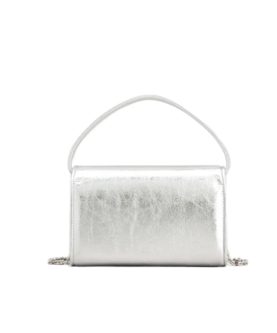 Roger Vivier Micro Pilgrim Bag Chain Strap In White