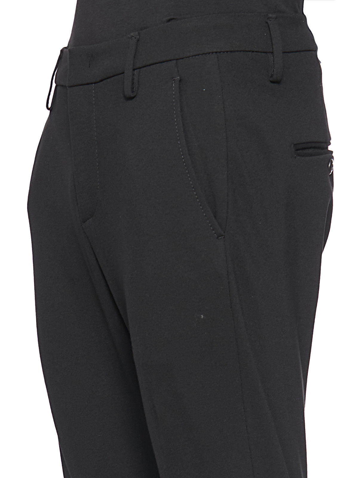 Dondup Belt-lined Casual Pants In Black