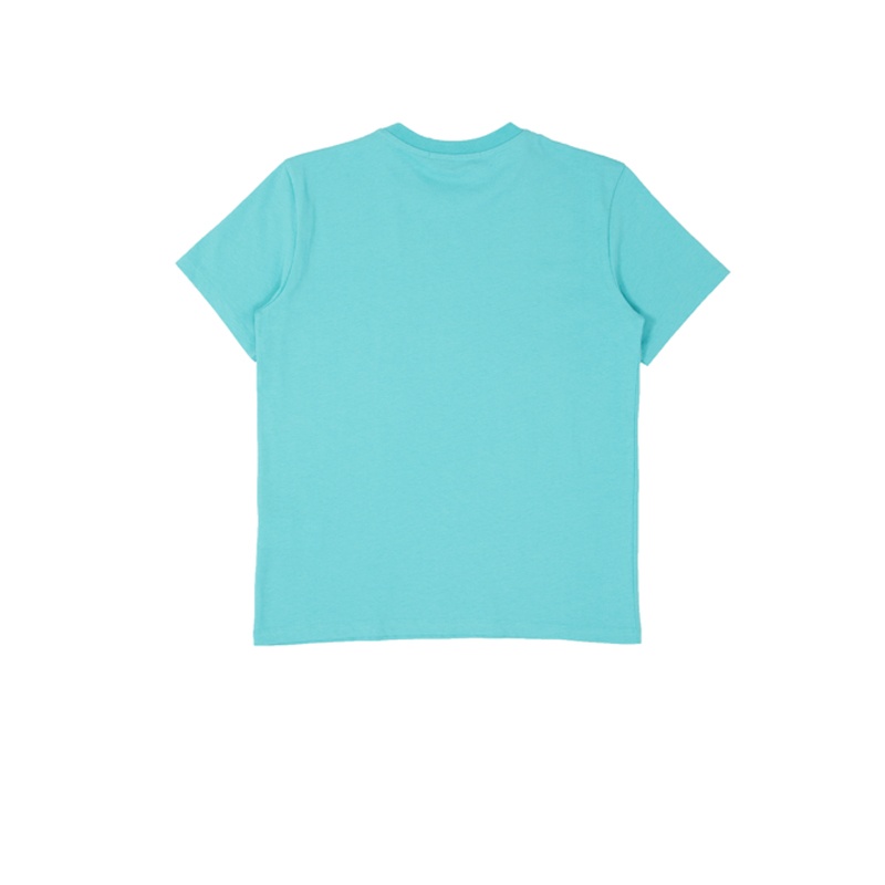 Msgm Round-necked Logo T-shirt In Blue
