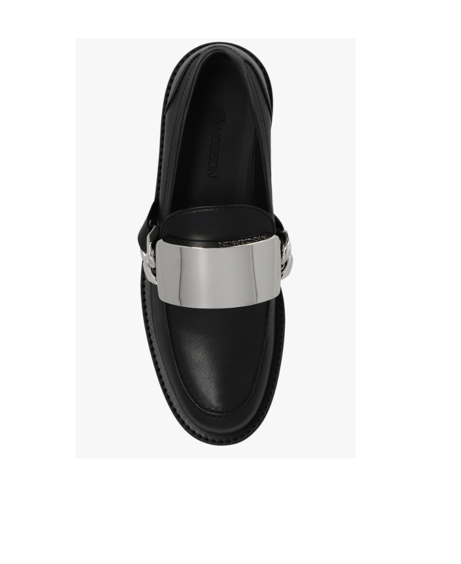 Jw Anderson Chain Leather Loafers - Women's - Calf Leather/rubber In Black