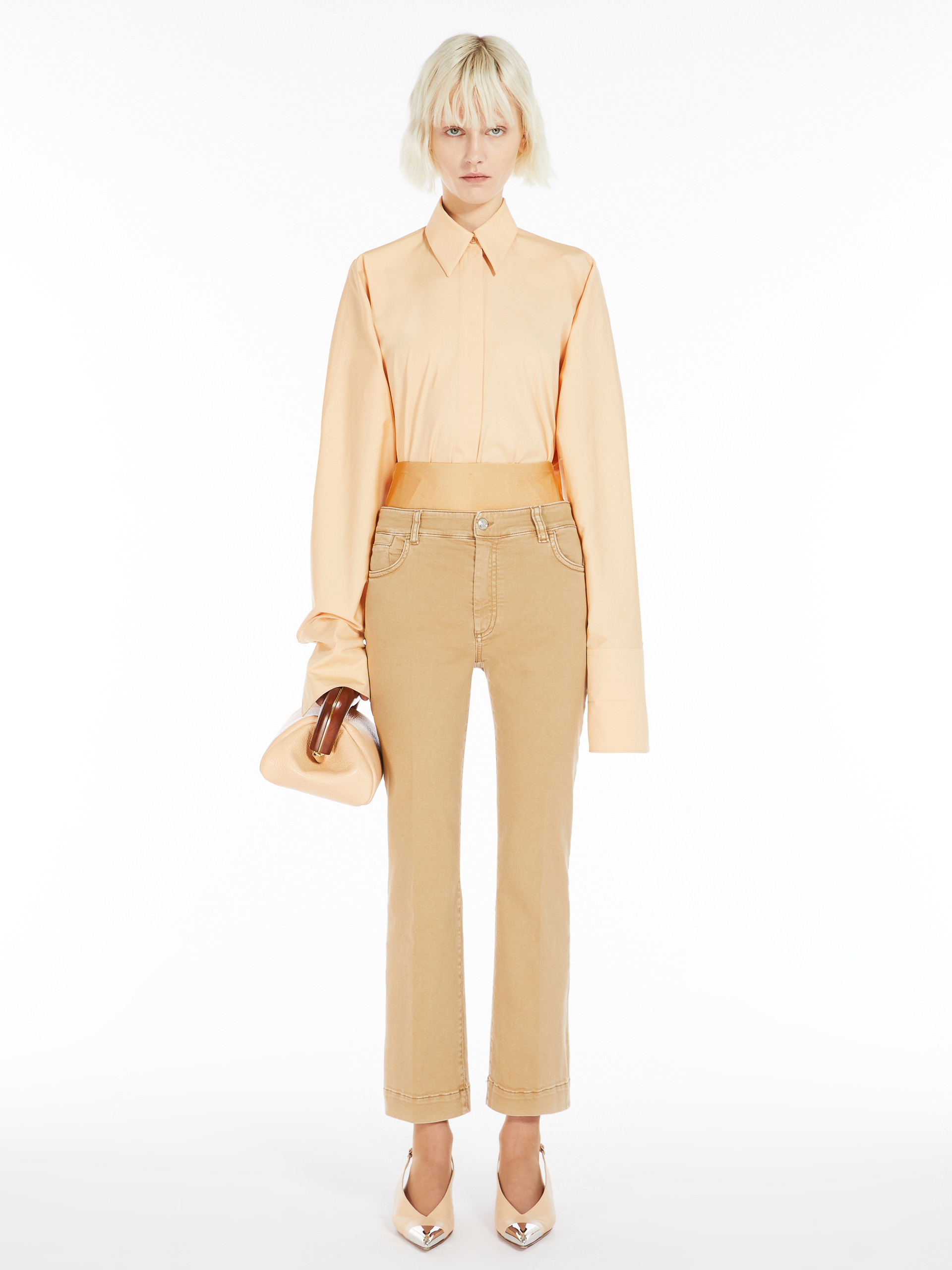 Sportmax Jeans Bell Bottoms In Nude