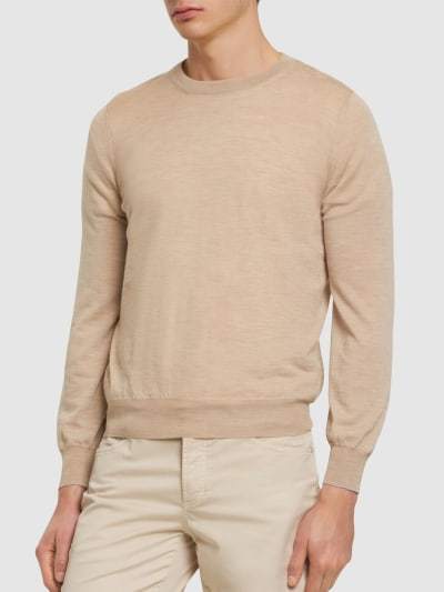 Brunello Cucinelli Round-neck Long-sleeved Sweater In Pink
