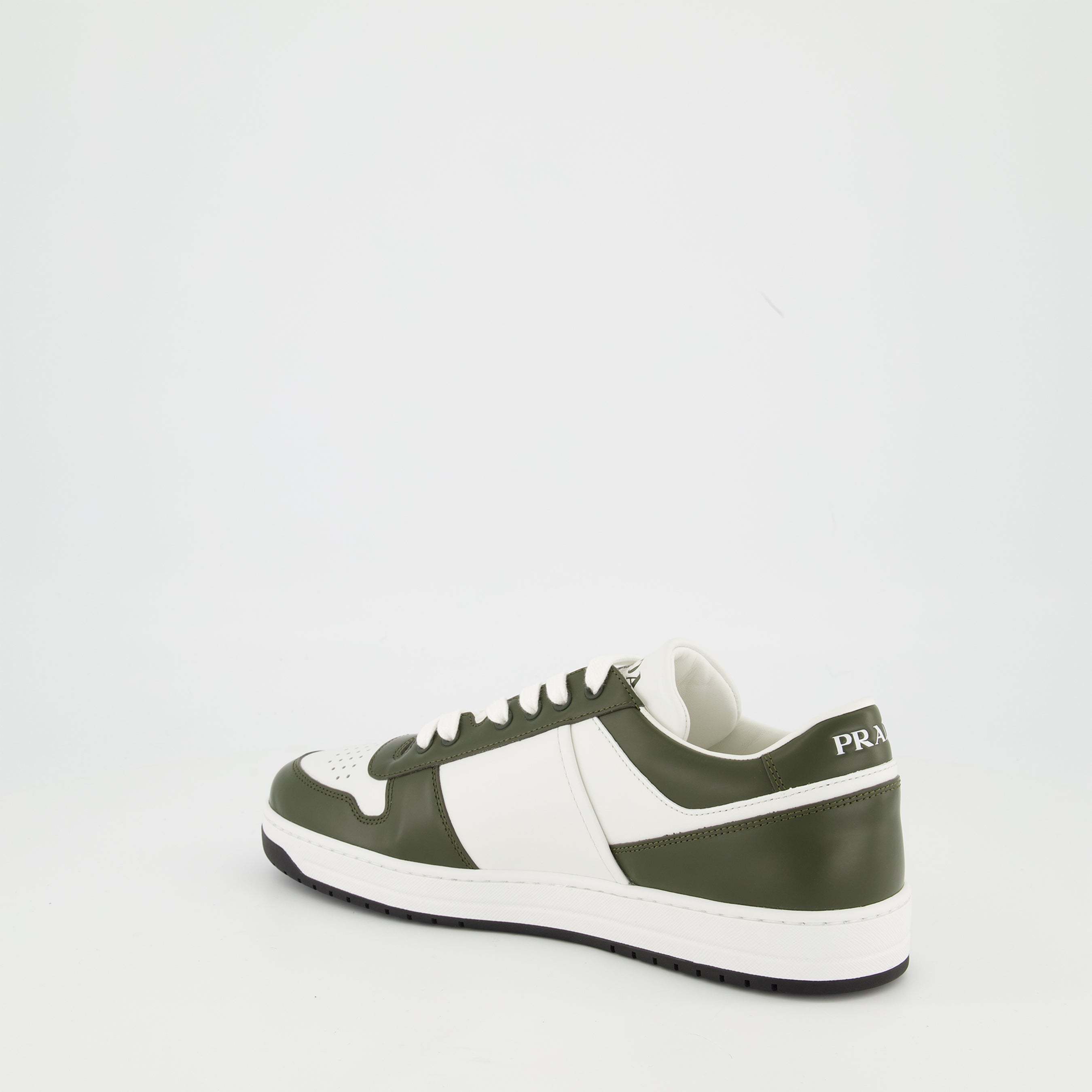 Prada Sneakers Downtown In Pelle Bicolor Uomo In Multi