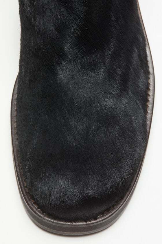 Acne Studios Round-head Ankle Boots In Black