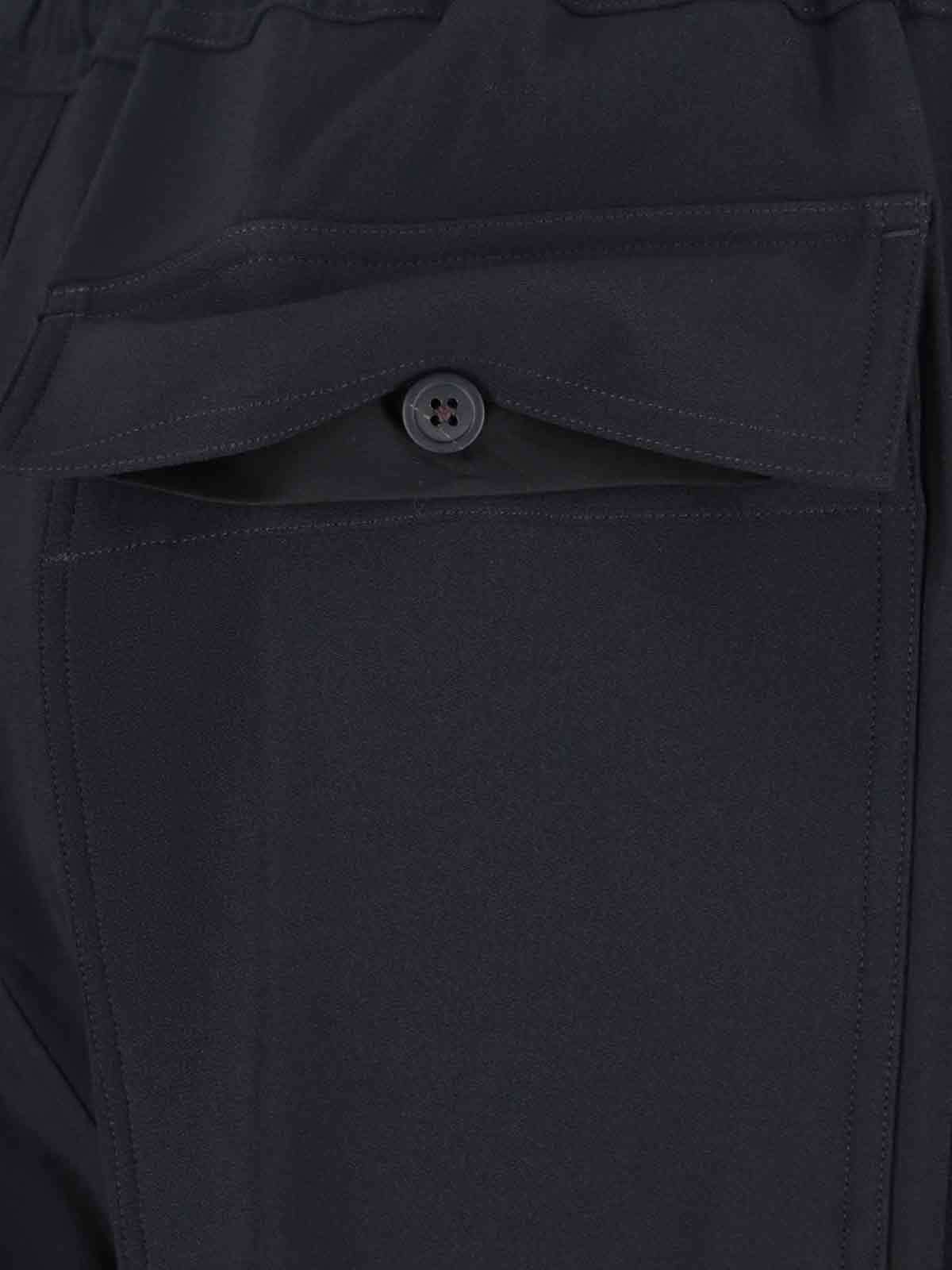 Rick Owens Straight Trousers With Button And Flap Pockets In Black