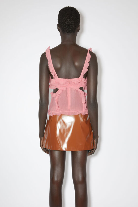 Acne Studios Ruffled Tank Top In Pink