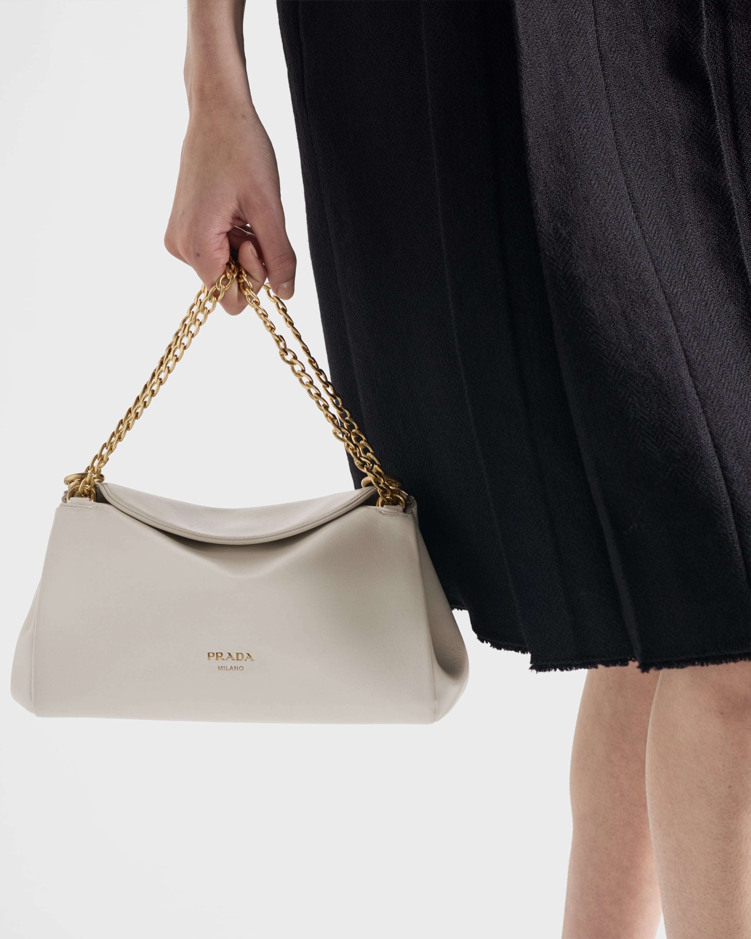 Prada Small Tumulte Bag In Nappa In White