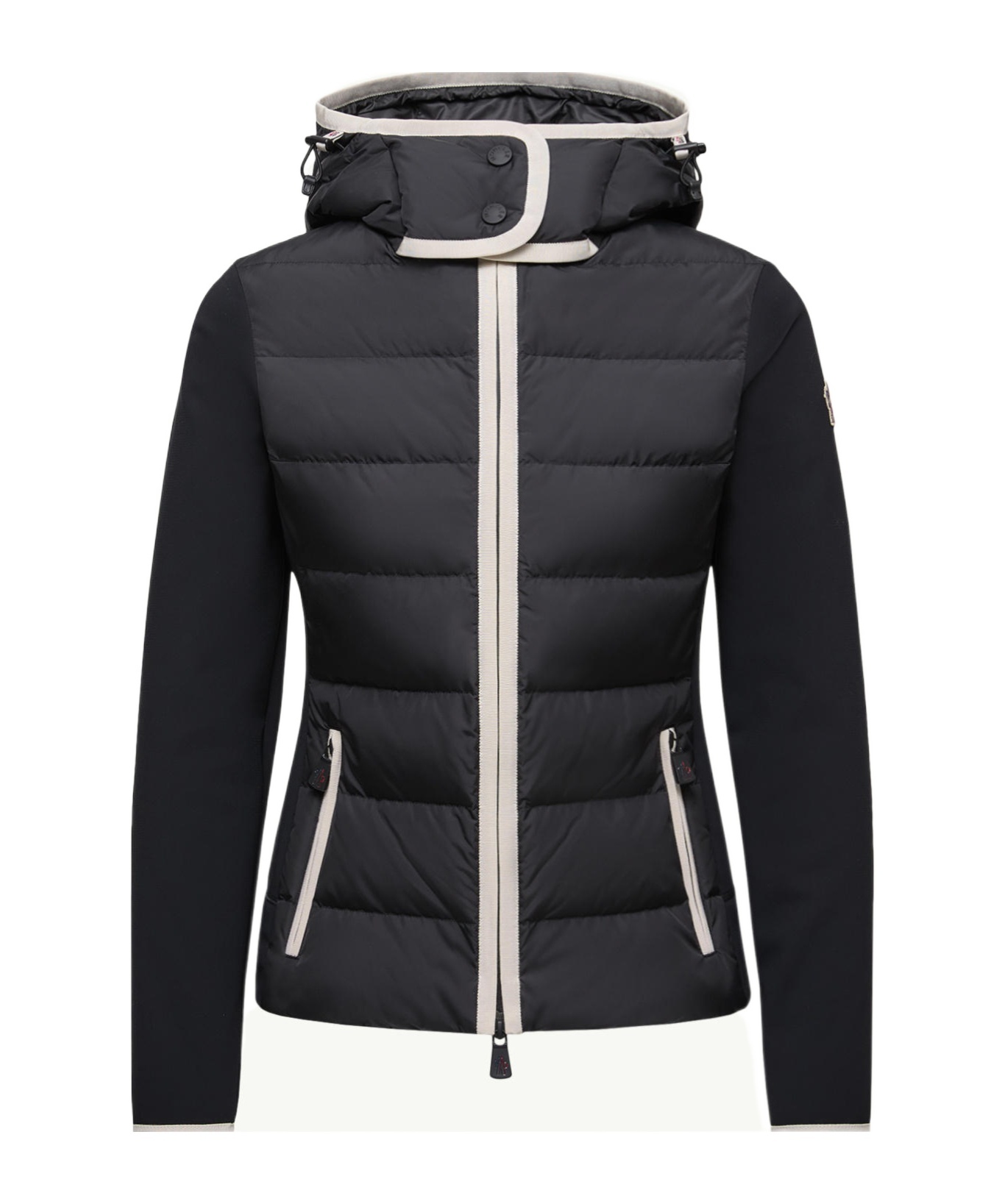Moncler Padded Zip-up Hoodie In Black