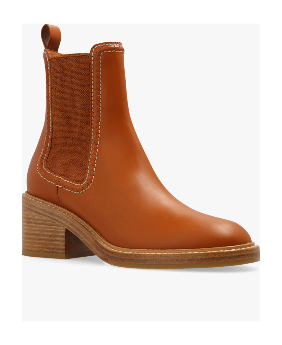 Chloé High Heel Ankle Boots In Brown