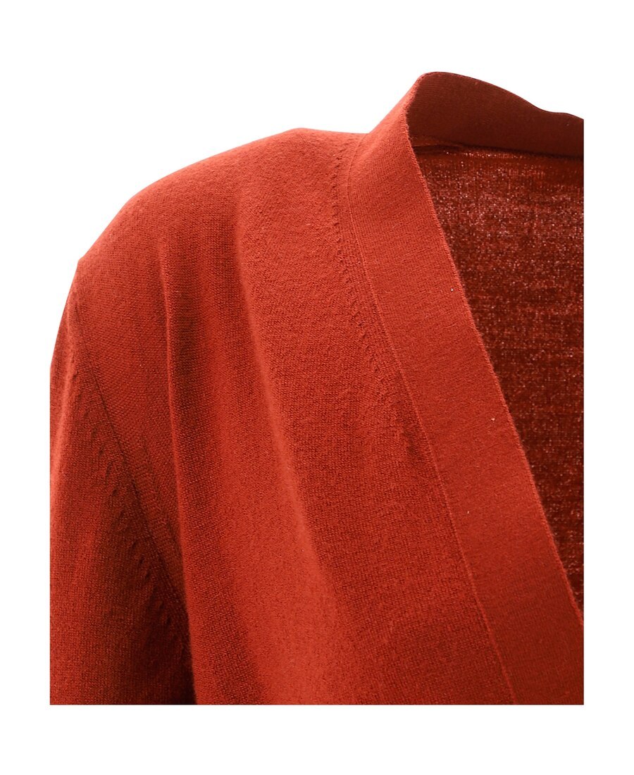 Bottega Veneta Ring Detail Knit Cardigan In Red