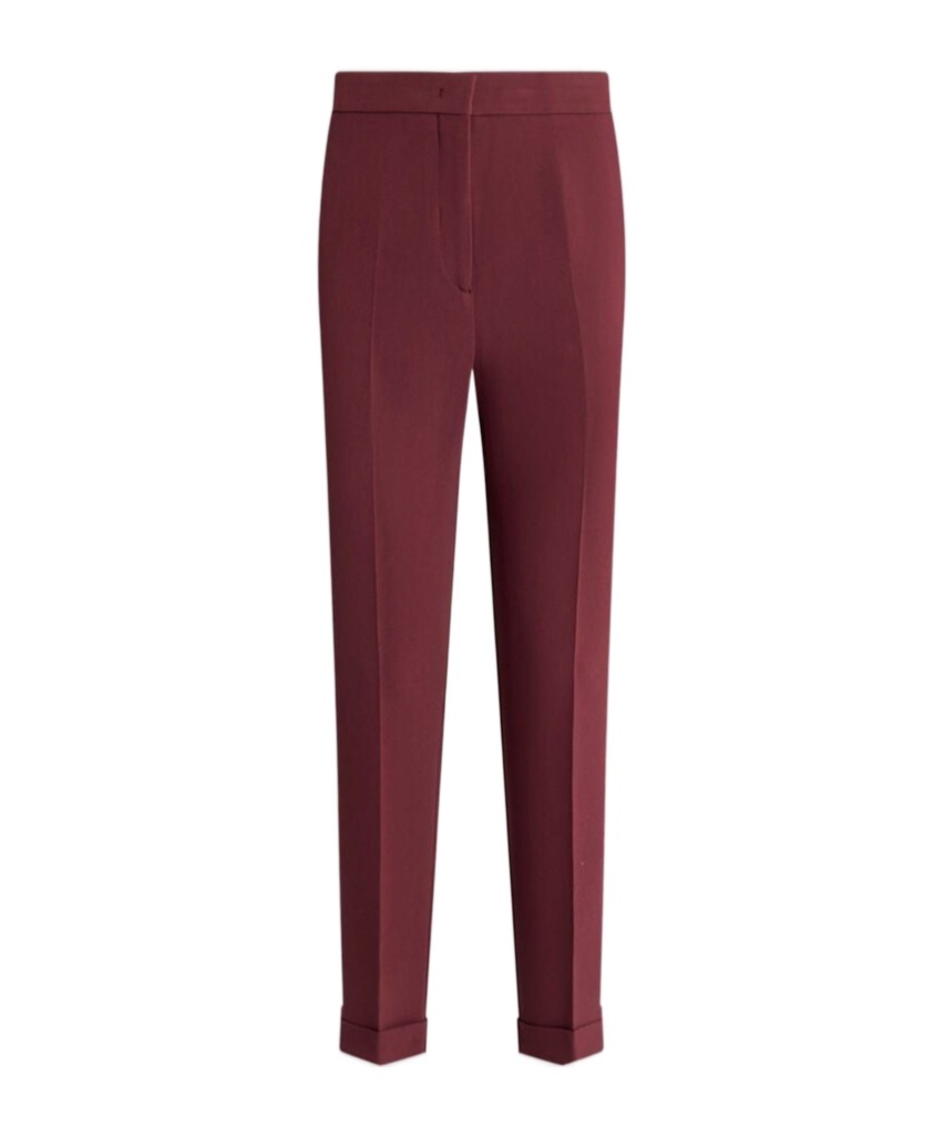 Etro Cady Cigarette Trousers In Red
