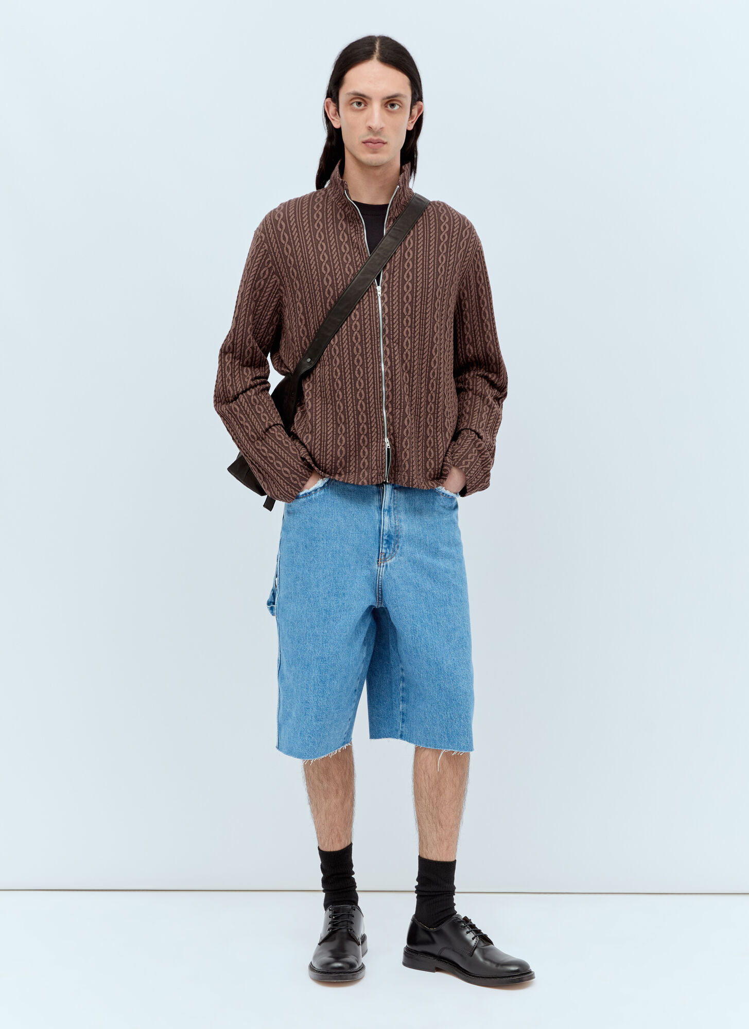 Apc Oakland Mid-rise Denim Shorts In Blue