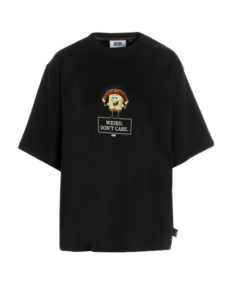 Gcds Graphic Print T-shirt In Black