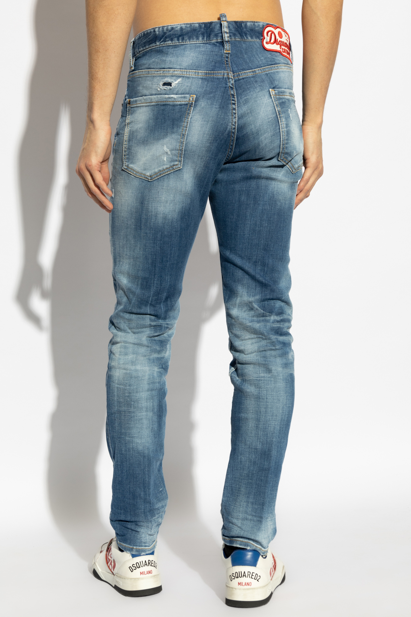 Dsquared2 Belt-loop Jeans In Blue