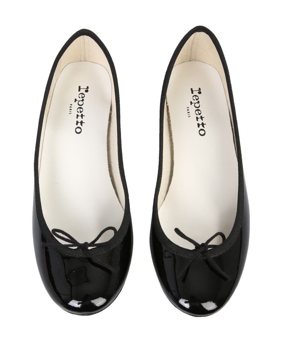 Repetto Camille Flat Ballets With Leather Sole In Black