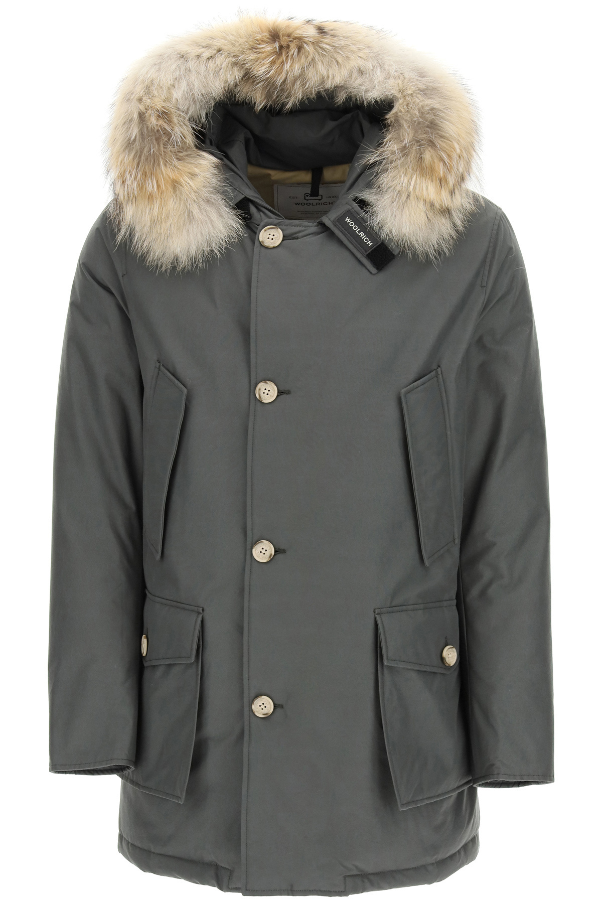 Woolrich Long-sleeved Coat In Gray