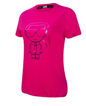 Karl Lagerfeld Logo T-shirt In Pink