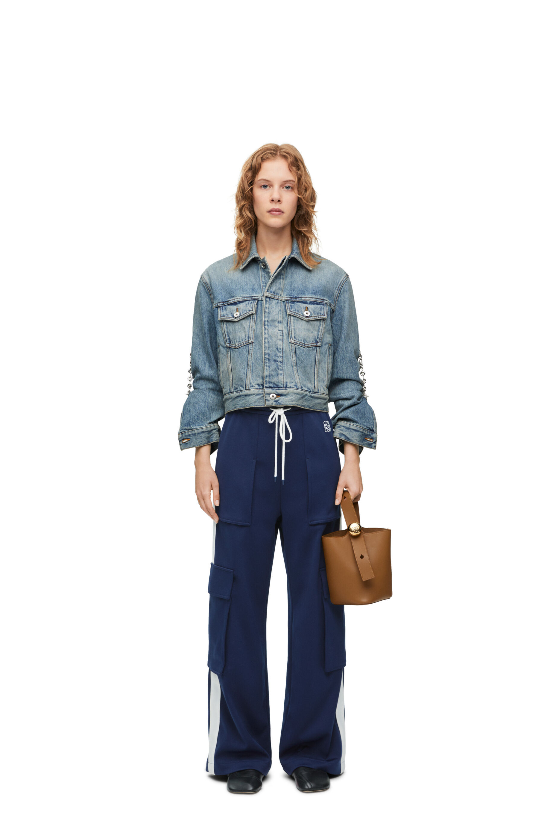 Shop Loewe Chain Jacket In Denim In Blue