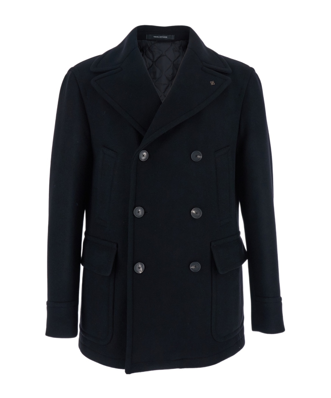 Tagliatore Double-breasted Four-pockets Coat In Black