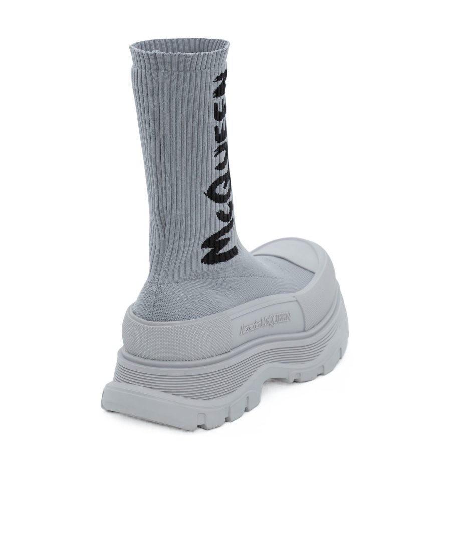 ALEXANDER MCQUEEN SOCK-FIT LOGO-PRINT SNEAKERS