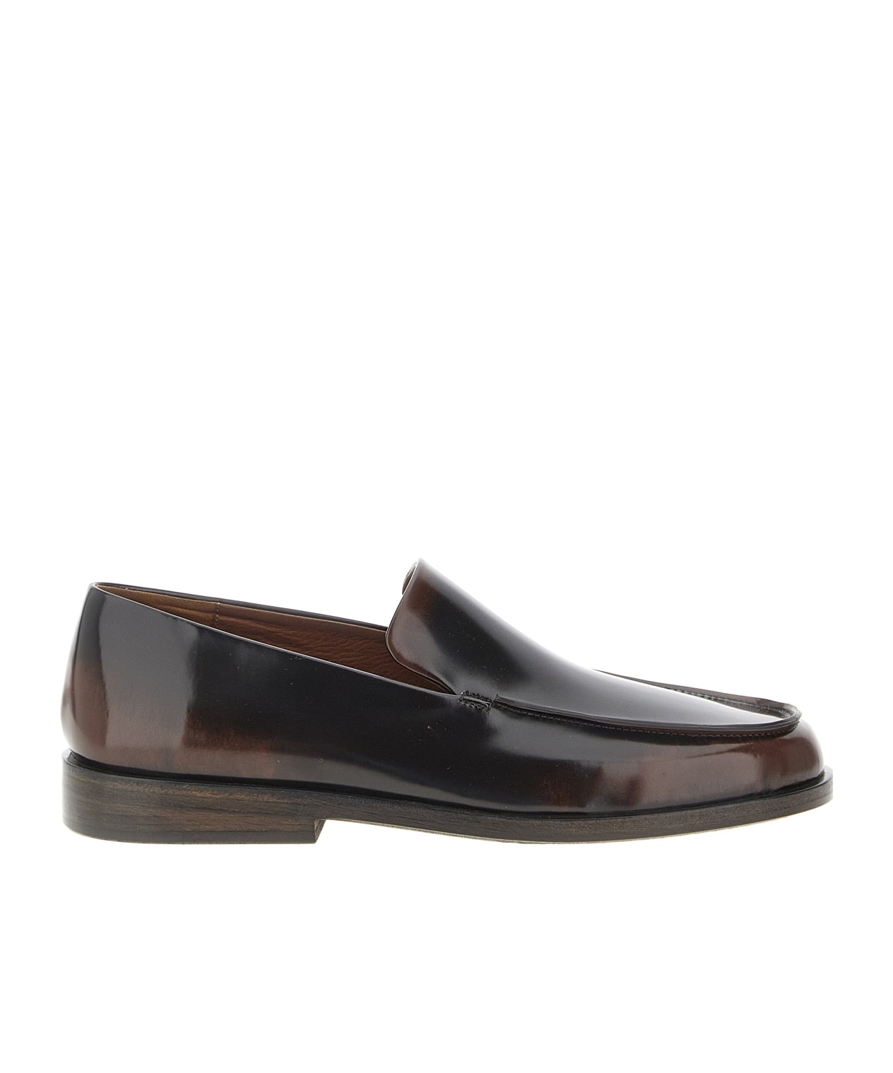 Marsèll Glossy Round Toe Loafers In Brown