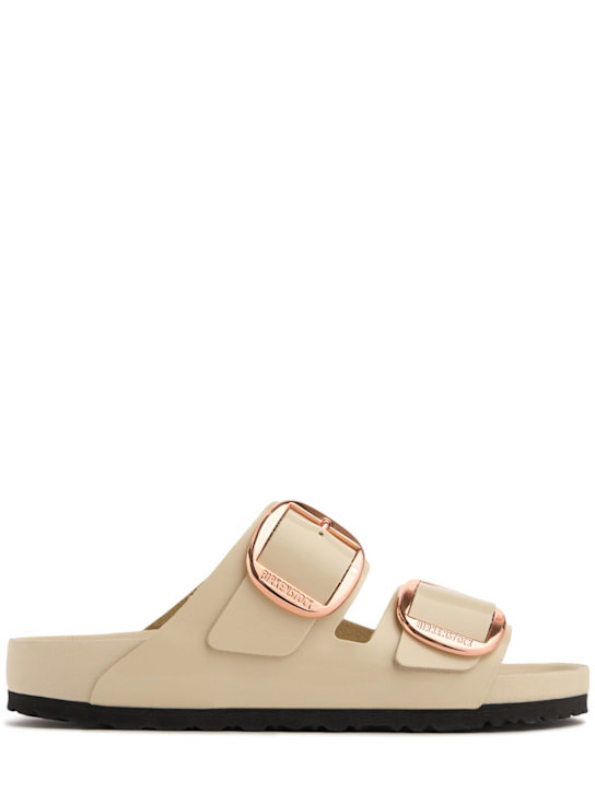 Birkenstock 'arizona' White Sandals With Embossed Logo On The Buckle And Open Toe