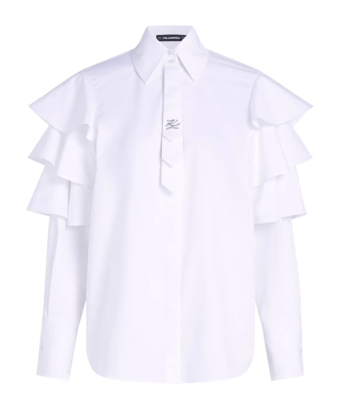 Shop Karl Lagerfeld X Joann Tie Blouse In White