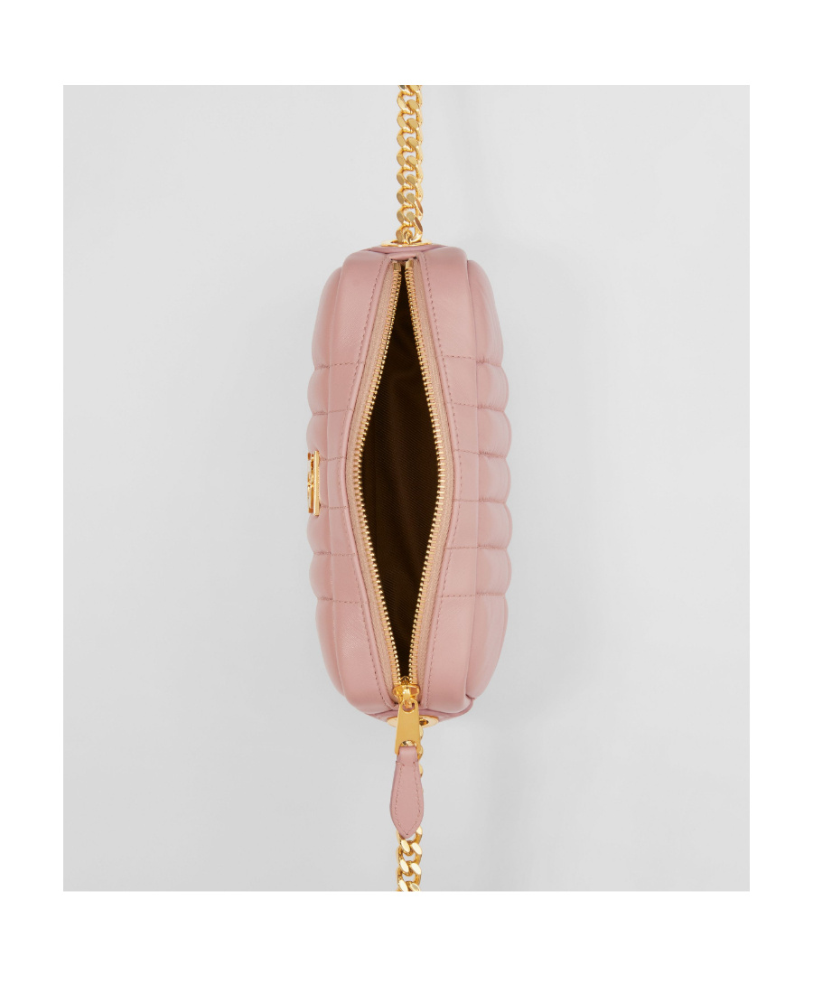 Burberry Mini Lola Quilted Leather Camera Bag In Pink