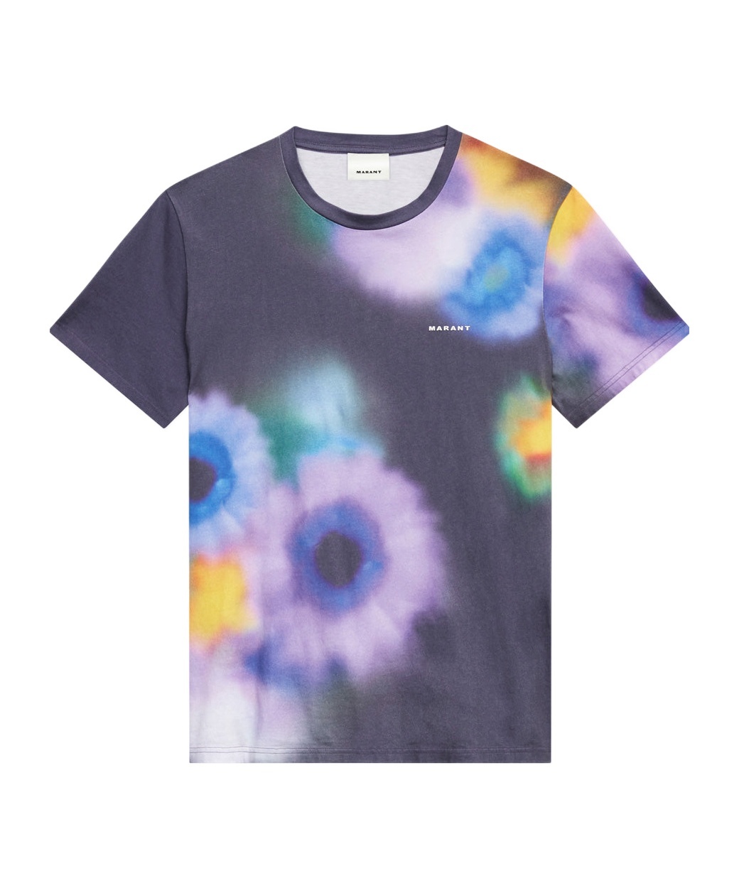 Isabel Marant Blur-effect Logo-print T-shirt In Gray