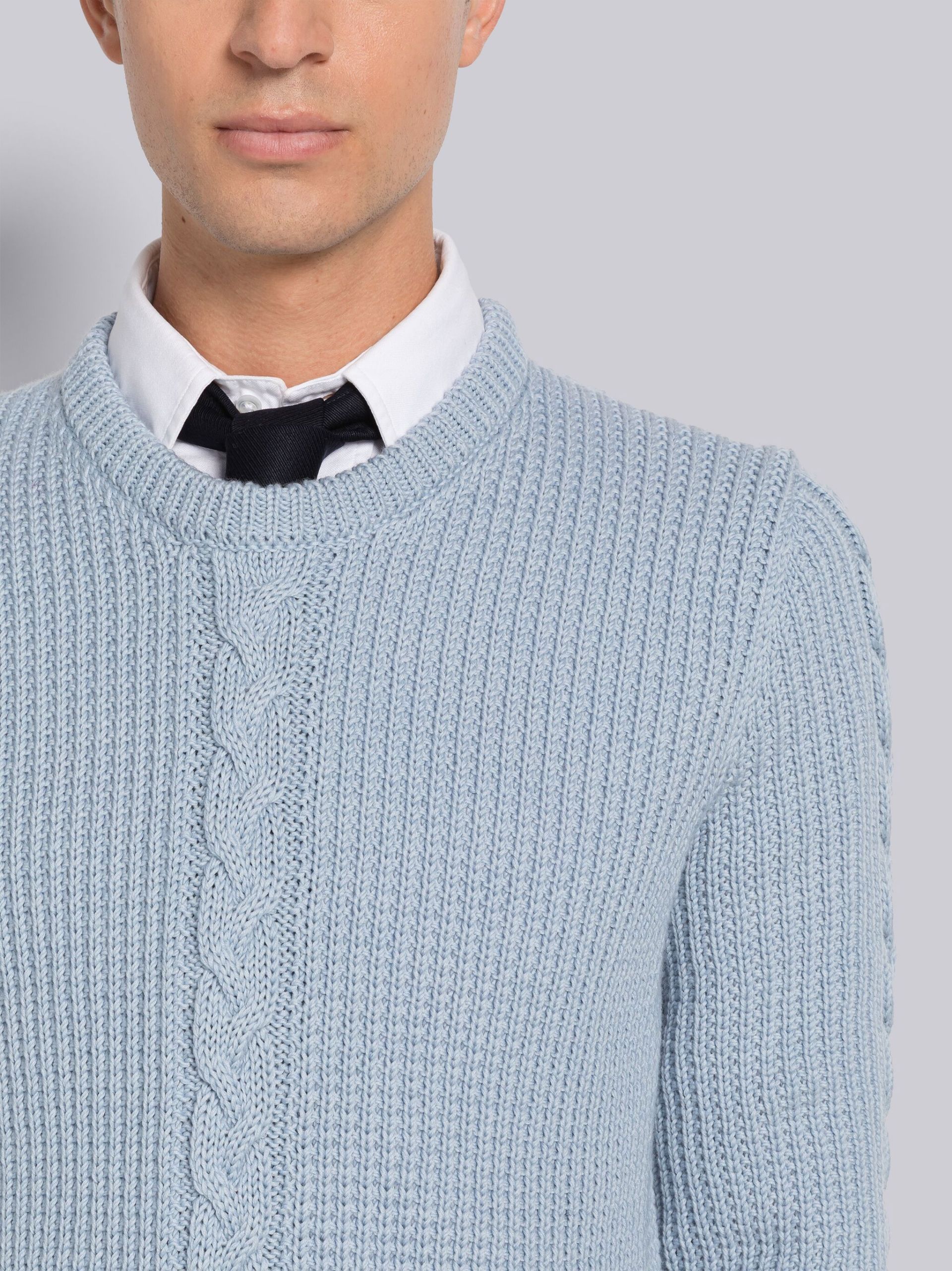Thom Browne Stripe-detail Wool Cardigan In Blue