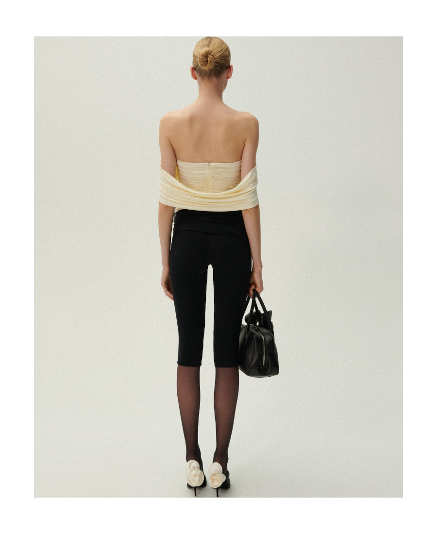 Magda Butrym Ruched Off-the-shoulder Top In White