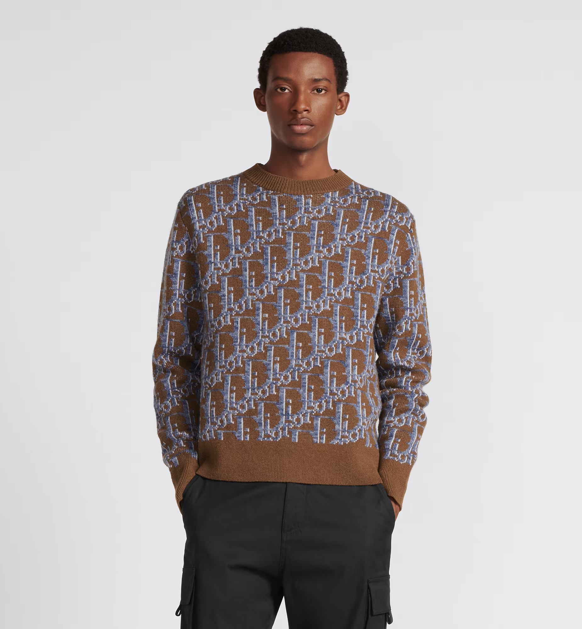 Dior Wool Jacquard Sweater In Multicolor