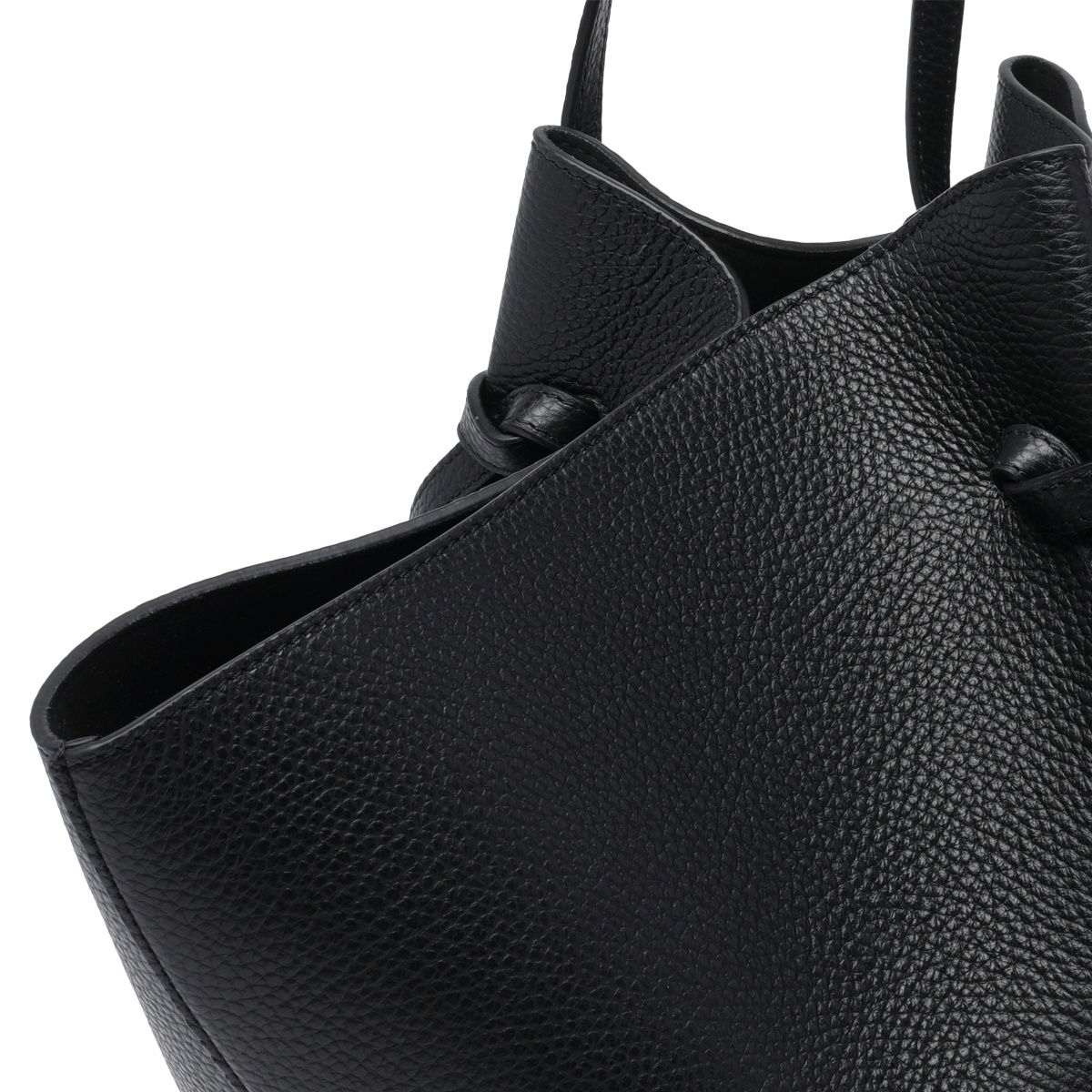 Yuzefi Large Mochi Pebble-grain Shoulder Bag In Black