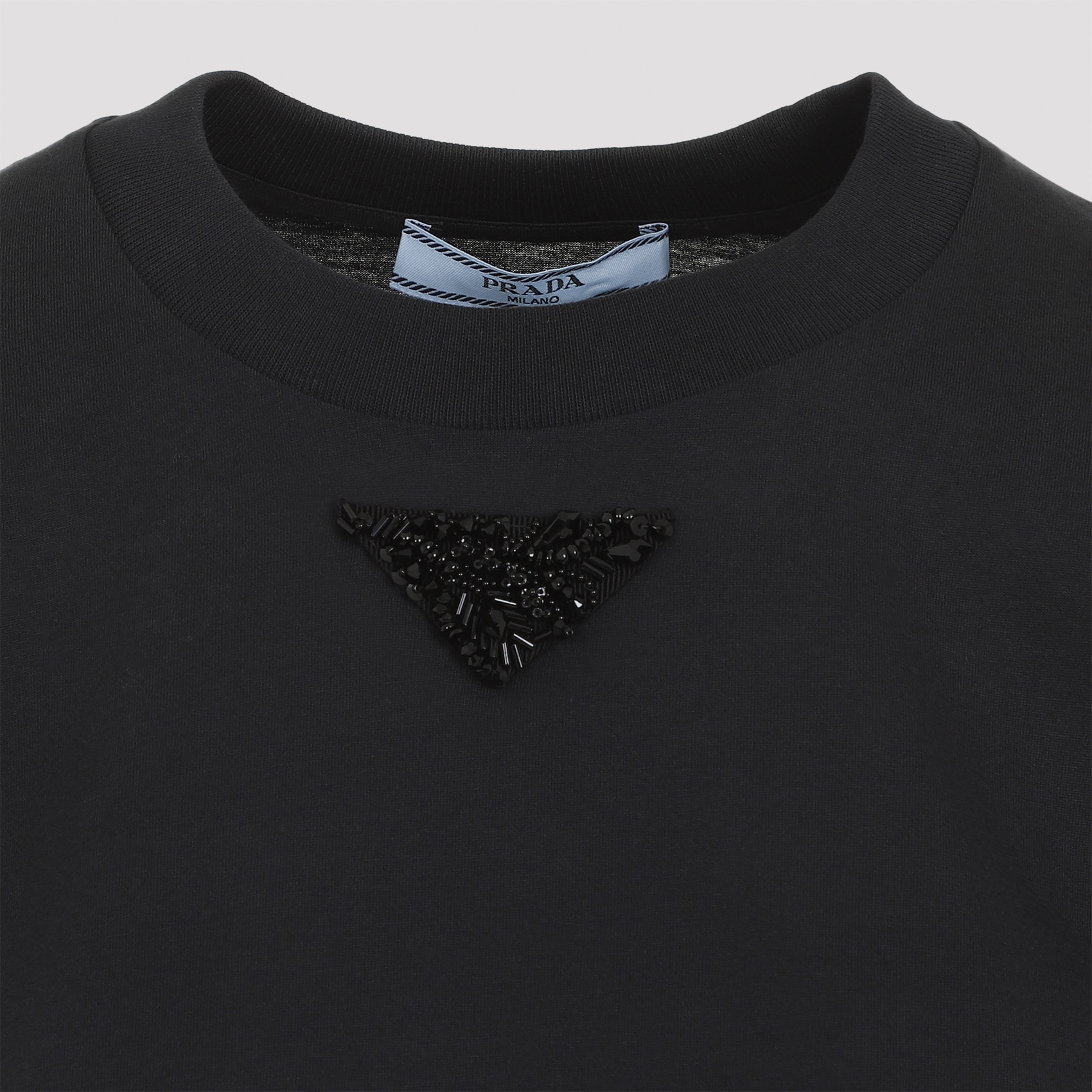 Prada T-shirt With Logo In Gray