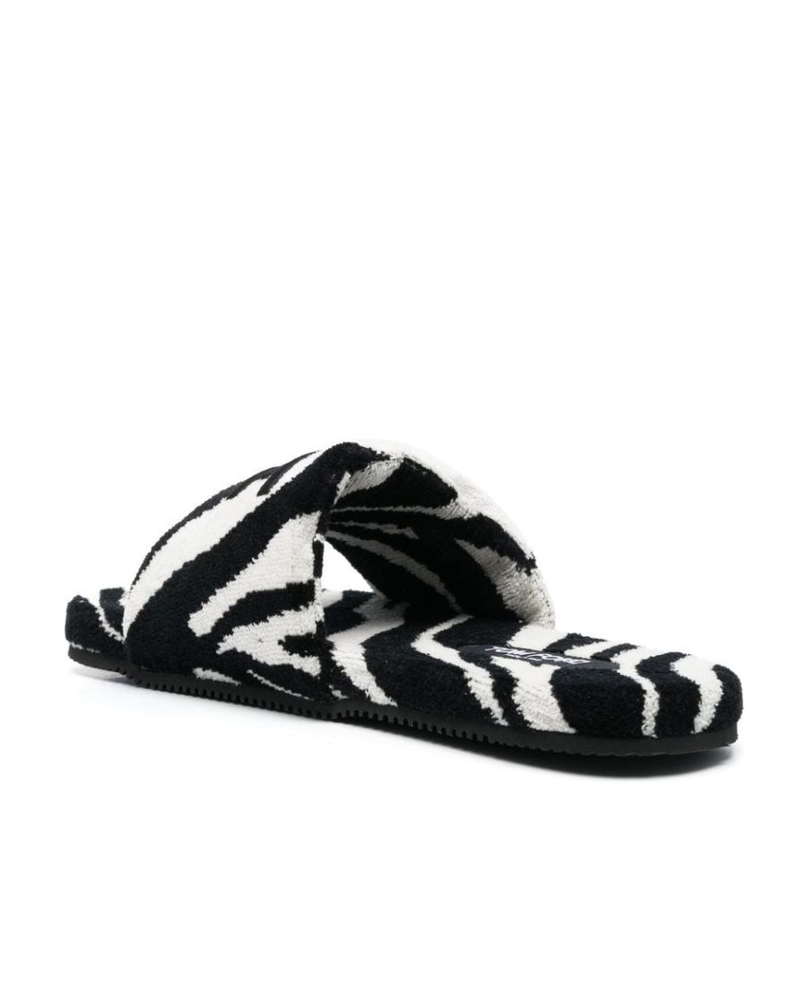 Tom Ford Zebra-print Slides In Black