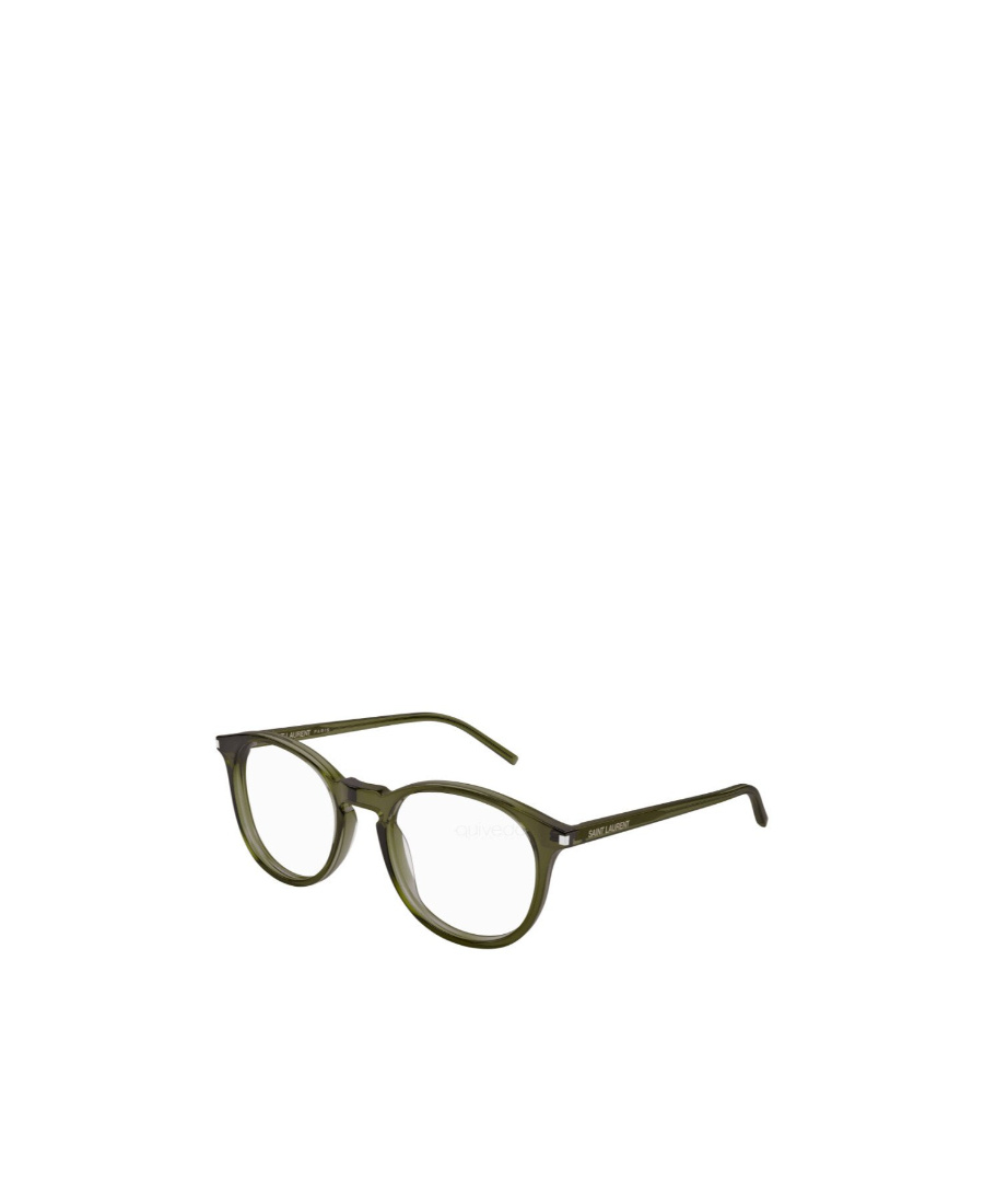 Saint Laurent Round-frame Glasses In Green