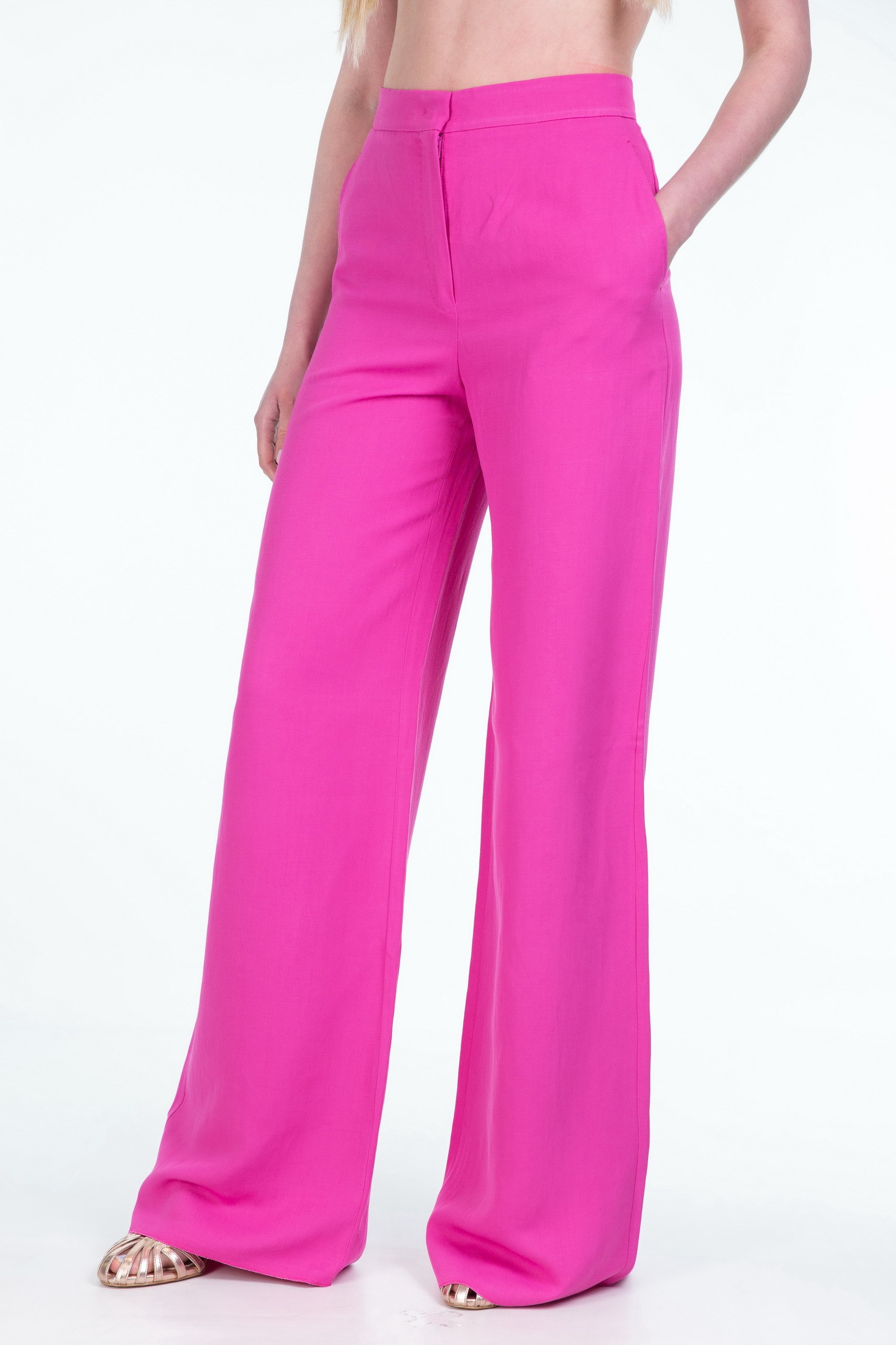 Max Mara High-waisted Casual Pants In Pink