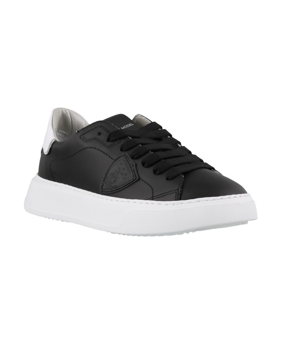 Philippe Model Temple Veau Laced Sneakers In Black