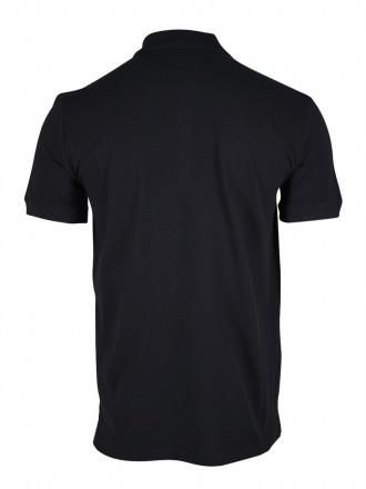 Alexander Mcqueen Black Skull Embroidered Polo Shirt In Black