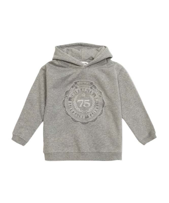 Bonpoint Logo-embellished Hoodie In Gray
