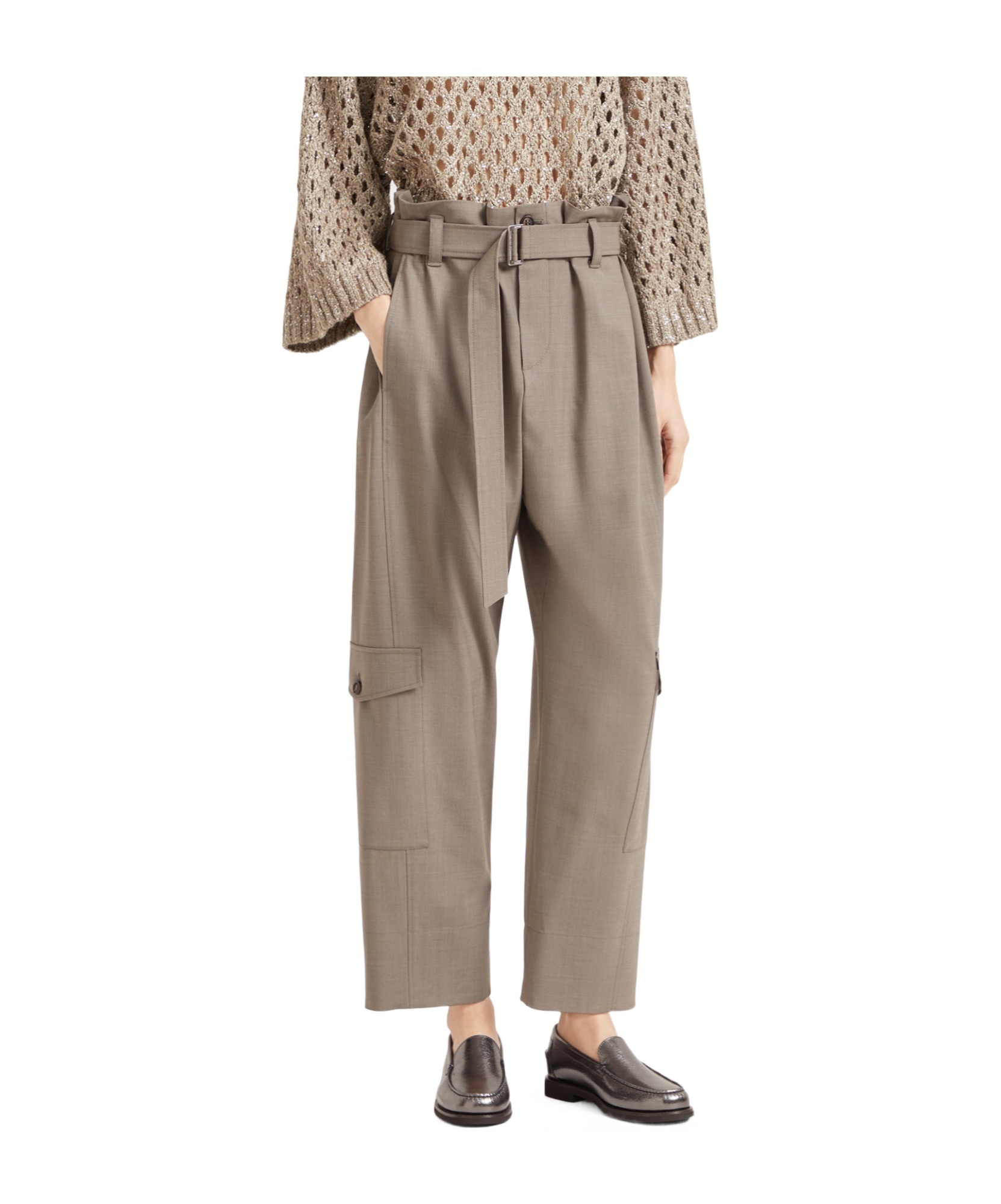 Brunello Cucinelli Utility Trousers In Gray